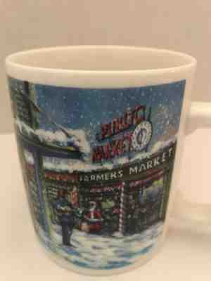 STARBUCKS CHRISTMAS 2000 SEATTLE  PIKE PLACE FIRST PUBLIC FARMERS MARKET MUG - Sold on eBay Dec, 11th 2018 for $8.00