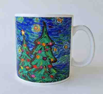 Starbucks Barista 2000 Van Gogh Starry Night Coffee Cup Mug Large 20 oz Holiday - Sold on eBay Dec, 6th 2018 for $14.97