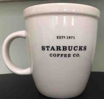 Starbucks Coffee Co Oversized Barista Mug 2001 White Black Letter 16oz NEW - Sold on eBay Dec, 15th 2018 for $21.97