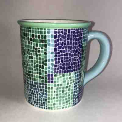 Starbucks 2002 Barista Multicolor Mosaic Tile Pattern 18 Oz. Coffee Mug NEW 4.5" - Sold on eBay Dec, 16th 2018 for $19.99