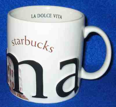 RARE Starbucks Mug Barista Series ROMA LA DOLCE VITA Italian Edition 2002  - Sold on eBay Dec, 15th 2018 for $45.00