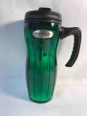 Starbucks 2002 Barista Green 16oz.  Travel Mug with Handle - Sold on eBay Dec, 14th 2018 for $19.75