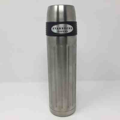 STARBUCKS "Groovy Slim" Travel Thermos Tumbler Mug 2004 - Stainless 16 Oz - Sold on eBay Dec, 15th 2018 for $19.98