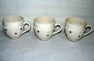 STARBUCKS 2004 16 OZ SET OF 3 MATCHING POINSETTIA WHITE FLOWER COFFEE MUGS - Sold on eBay Dec, 15th 2018 for $30.00