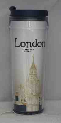 Starbucks 2004 London Insulated Plastic Tumbler Travel Cup 12 Oz - Sold on eBay Dec, 13th 2018 for $21.00
