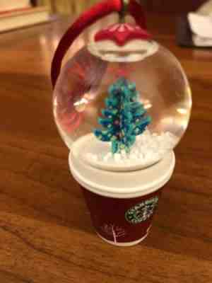 Starbucks To Go Cup with Snow Globe Mini Christmas Ornament 2006 Holiday - Sold on eBay Dec, 15th 2018 for $19.95