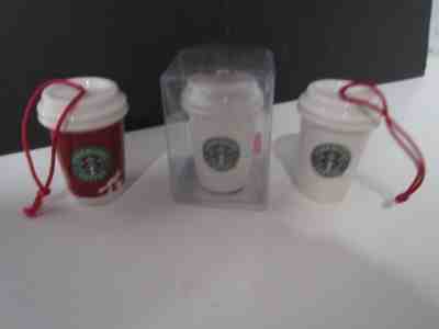 STARBUCKS 2006 & 2007 CHRISTMAS ORNAMENTS SET OF 3 - Sold on eBay Dec, 15th 2018 for $9.99