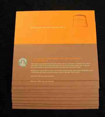 20x 2006 Starbucks Coffee Recovery Gift Card Certificate Free Drink Coupon  - Sold on eBay Dec, 15th 2018 for $15.50