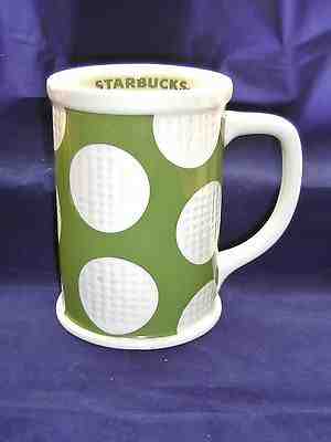 2007 Starbucks Green & White Dimpled Golf Ball Mug 16 oz  - Sold on eBay Dec, 15th 2018 for $8.99