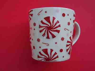  2007 Starbucks PEPPERMINT CANDY embossed red/white Christmas  16oz. mug PERFECT - Sold on eBay Dec, 15th 2018 for $76.00