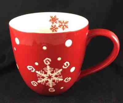 Starbucks Holiday Red Christmas Debossed Snowflake Coffee Mug 2007 16 Oz ! - Sold on eBay Dec, 15th 2018 for $13.99