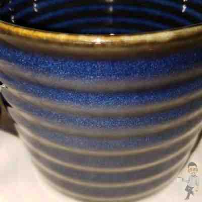 Starbucks Dark Blue Ribbed 2008 Mug Cup 12 ounces - Sold on eBay Dec, 15th 2018 for $6.50