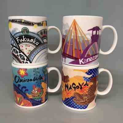 Starbucks Japan Fukuoka Okinawa Nagoya Kanazawa 4 Mugs 400ml New  - Sold on eBay Dec, 16th 2018 for $198.00