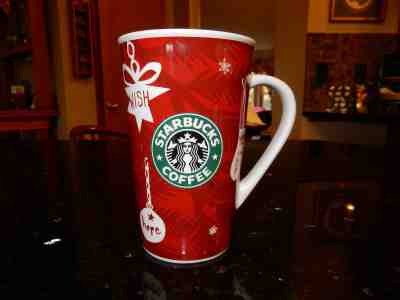 Starbucks 2009 Coffee Holiday Christmas Design Large Bone China Coffee Mug - EUC - Sold on eBay Dec, 15th 2018 for $18.99