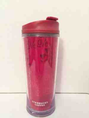 Starbucks Travel Tumbler Valentines Day Love Red Hearts Metallic 8oz EUC - Sold on eBay Dec, 14th 2018 for $6.74