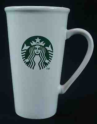 Starbucks Coffee 2012 Tall White Ceramic Mug/Cup w/ Green Mermaid Logo, 16 oz - Sold on eBay Dec, 16th 2018 for $18.99