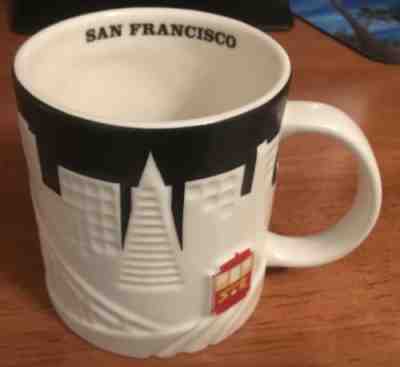 Starbucks ~ San Francisco Trolley Car Skyline Coffee Cup Mug  ~ 2012 - Sold on eBay Dec, 16th 2018 for $14.00