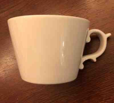 WHITE Starbucks 2012 Tazo Rococo Scroll Handle Tea Cup Coffee Mug 12 fl oz EUC - Sold on eBay Dec, 15th 2018 for $20.00