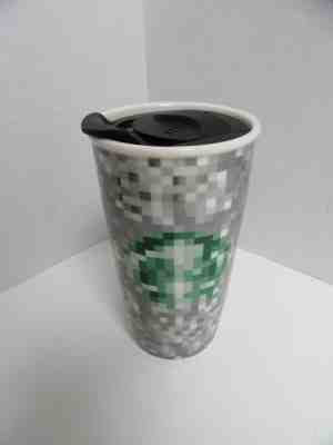 Starbucks Coffee Travel Mug 2012 Rodarte + Starbucks 12 oz Digital With Blk Lid - Sold on eBay Dec, 15th 2018 for $21.79