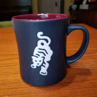 Starbucks Black Matte Sumatra Tiger Coffee Mug Cup 2012 Maroon Inside Bone China - Sold on eBay Dec, 15th 2018 for $16.99