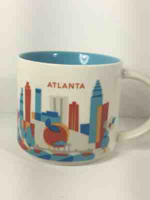 Starbucks You Are Here Series Atlanta YAH 14oz Ceramic White Mug 2014 Skyline  - Sold on eBay Dec, 15th 2018 for $18.95
