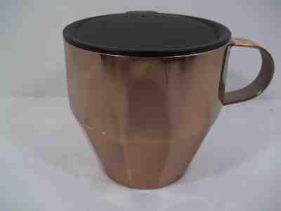 2014 Starbucks Coffee Faceted Copper Tone Metal Travel Mug w/Lid 14 oz - Sold on eBay Dec, 15th 2018 for $10.00