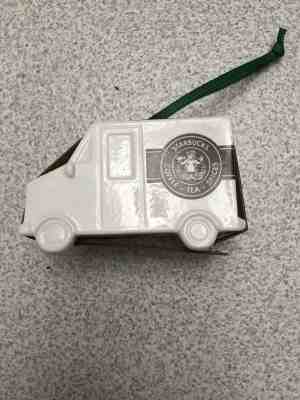 Starbucks 2016  White Delivery Truck Ceramic Christmas Ornament NWT - Sold on eBay Dec, 16th 2018 for $7.50