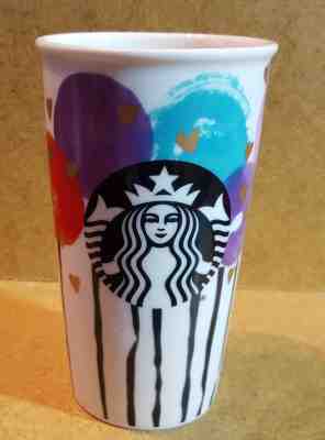Starbucks Balloons & Hearts Tumbler NO LID 12oz 2016 EUC Great Deal - Sold on eBay Dec, 15th 2018 for $5.00