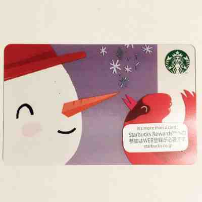 Starbucks Card Japan SNOWMAN 2018 :  PIN intact  - Sold on eBay Dec, 16th 2018 for $7.00