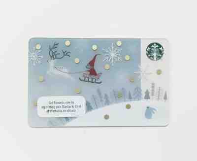 Starbucks Card Indonesia 2018 - Santa Sleigh x 2 cards - Sold on eBay Dec, 16th 2018 for $16.78