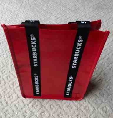 NEW Starbucks Holiday 2018 Reusable Red and Black Christmas Tote Coffee Gift Bag - Sold on eBay Dec, 16th 2018 for $9.00