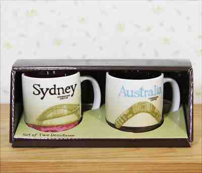 Lot of 2  Starbucks City collection Demitasse Mug  / Australia , Sydney / 3 oz