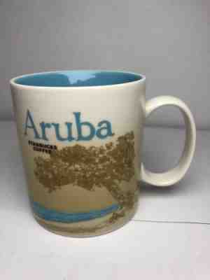 Starbucks Aruba Ceramic Mug Global Series 16 ounce Cup Divi Tree Design - Sold on eBay Dec, 13th 2018 for $8.95
