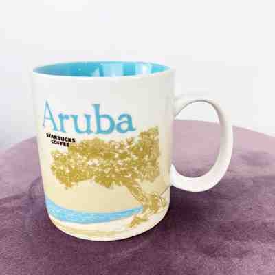 Starbucks Aruba Ceramic Mug - 16 Ounce with Divi Tree Picture