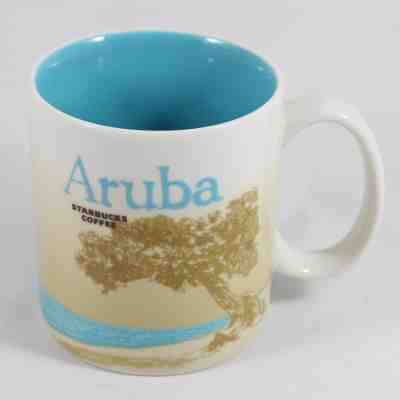 Starbucks Aruba Ceramic Mug - 16 Ounce with Divi Tree Picture