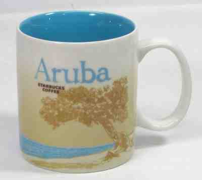 Starbucks Aruba Ceramic Mug Global Series Cup 16 ounce With Divi Tree - Sold on eBay Sep, 26th 2018 for $19.99