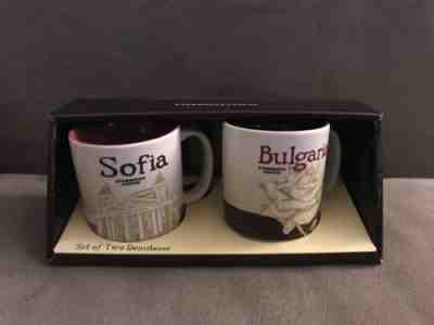 Set of 2 STARBUCKS Sofia and Bulgaria Icon Demitasse Coffee Mugs 3 oz / 89 ml - Sold on eBay Dec, 5th 2018 for $38.00