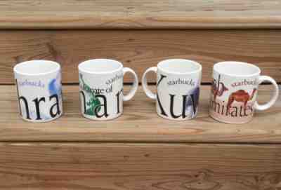 Lot Of 4 Starbucks Mugs Cups Oman Kuwait Arab Emirates Bahrain - Sold on eBay Oct, 17th 2018 for $39.99