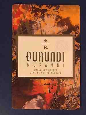 Starbucks Small-Lot Coffee Burundi Murambi Reserve Taster Card From Canada - Sold on eBay Oct, 20th 2018 for $3.00