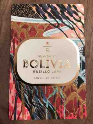 Starbucks Reserve Sun-Dried Bolivia Tasting Card - Reserve Bar Exclusive! - Sold on eBay Oct, 2nd 2018 for $8.00
