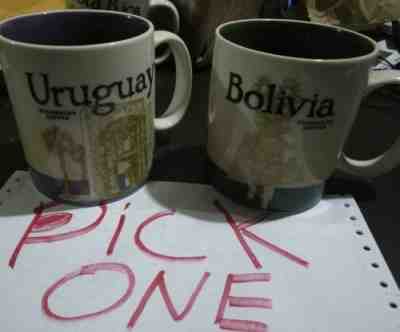 URUGUAY OR BOLIVIA Starbucks Mug. W/SKU code MINT Guaranteed! PICK ONE