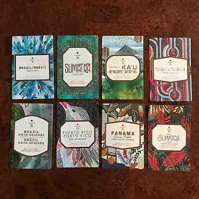 Starbucks taster reserve card - Canada  (Brazil Sumatra Panama ...) lot of 8 - Sold on eBay Dec, 11th 2018 for $3.99