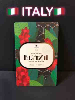 ITALY Starbucks Reserve Roastery Milan Taster Card Brazil Ouro De Minas  - Sold on eBay Dec, 10th 2018 for $15.00