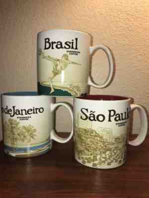 Starbucks Coffee Icon city  mug Brazil ???????? set - Sold on eBay Dec, 9th 2018 for $85.00