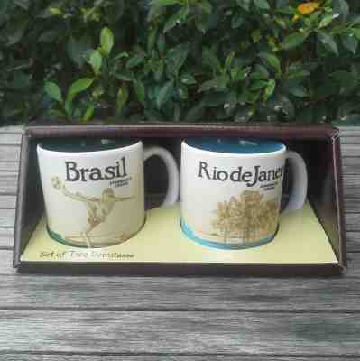 2 Demitasse Starbucks City Mugs 3 oz BRAZIL & RIO DE JANEIRO Discontinued - Sold on eBay Nov, 12th 2018 for $22.00