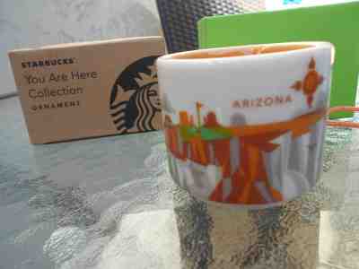 NEW RARE Starbucks Arizona You Are Here Christmas ORNAMENT 2oz Ceramic MINI Mug - Sold on eBay Nov, 28th 2018 for $15.00
