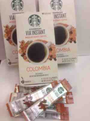 Lot Of 64 Starbucks Columbia Via Instant Coffee Packets exp Augb2019  - Sold on eBay Dec, 8th 2018 for $38.99