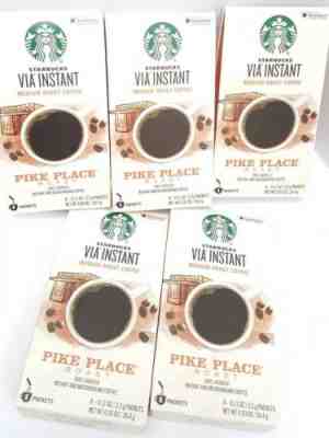 40 Starbucks Pikes Place Medium Roast VIA INSTANT Coffee Packets  Exp 8/2019  - Sold on eBay Nov, 30th 2018 for $31.95