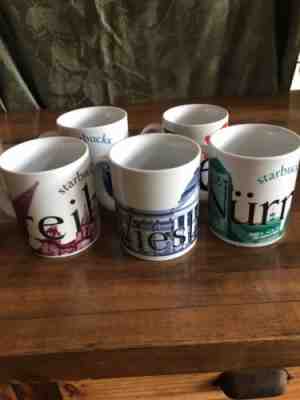 Starbucks 5 Germany City  Nurnberg, Berlin, Freiberg, Hamburg, Wiesbaden Mugs - Sold on eBay Dec, 15th 2018 for $35.00