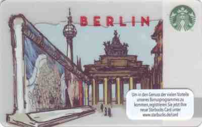 GERMANY STARBUCKS CARD " BERLIN " © 2014 | Special Edition | Serie 6126xxx - Sold on eBay Dec, 12th 2018 for $4.99